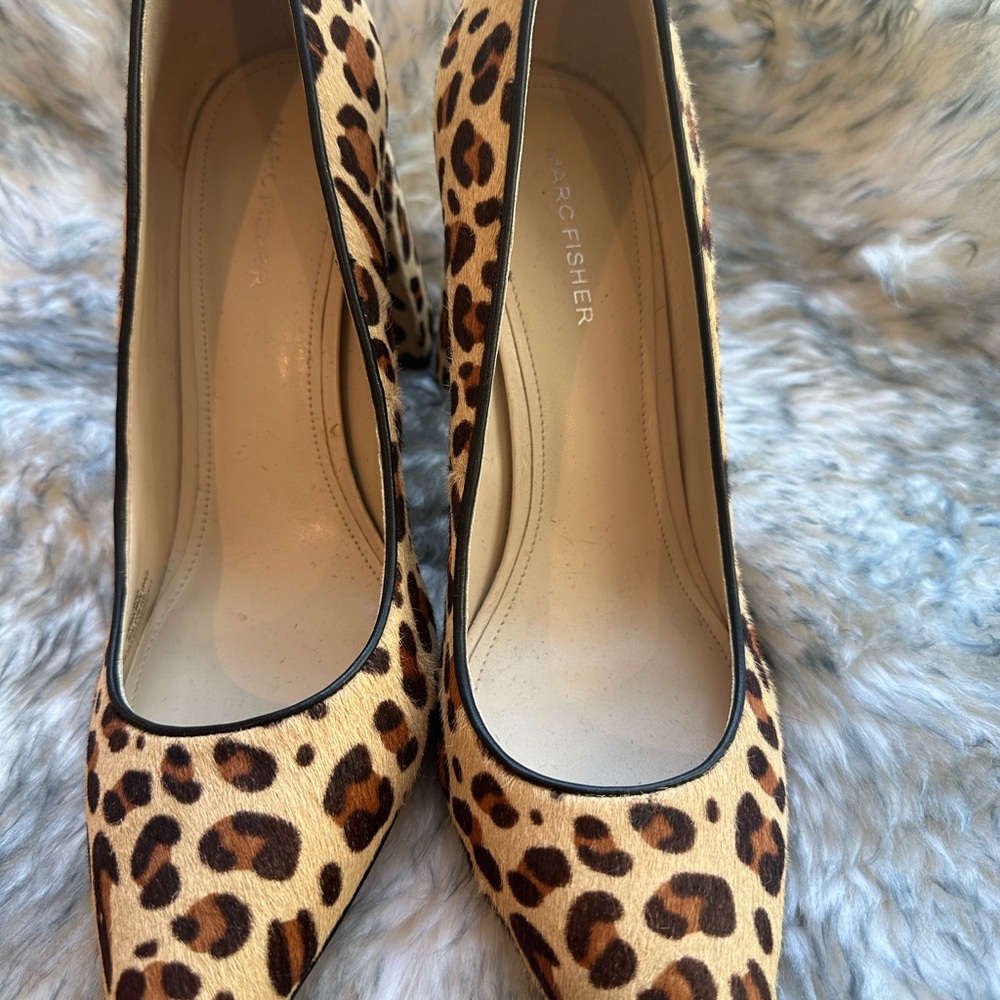 Marc Fisher animal skin print high heels